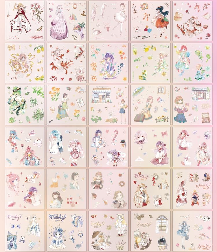 年代物　花とゆめ　花ざかりの君たちへ　ノート　下敷き　シール　など　グッズ Amazon.co.jp: 手帳シール かわいい 姫様 少女 お花など ノート